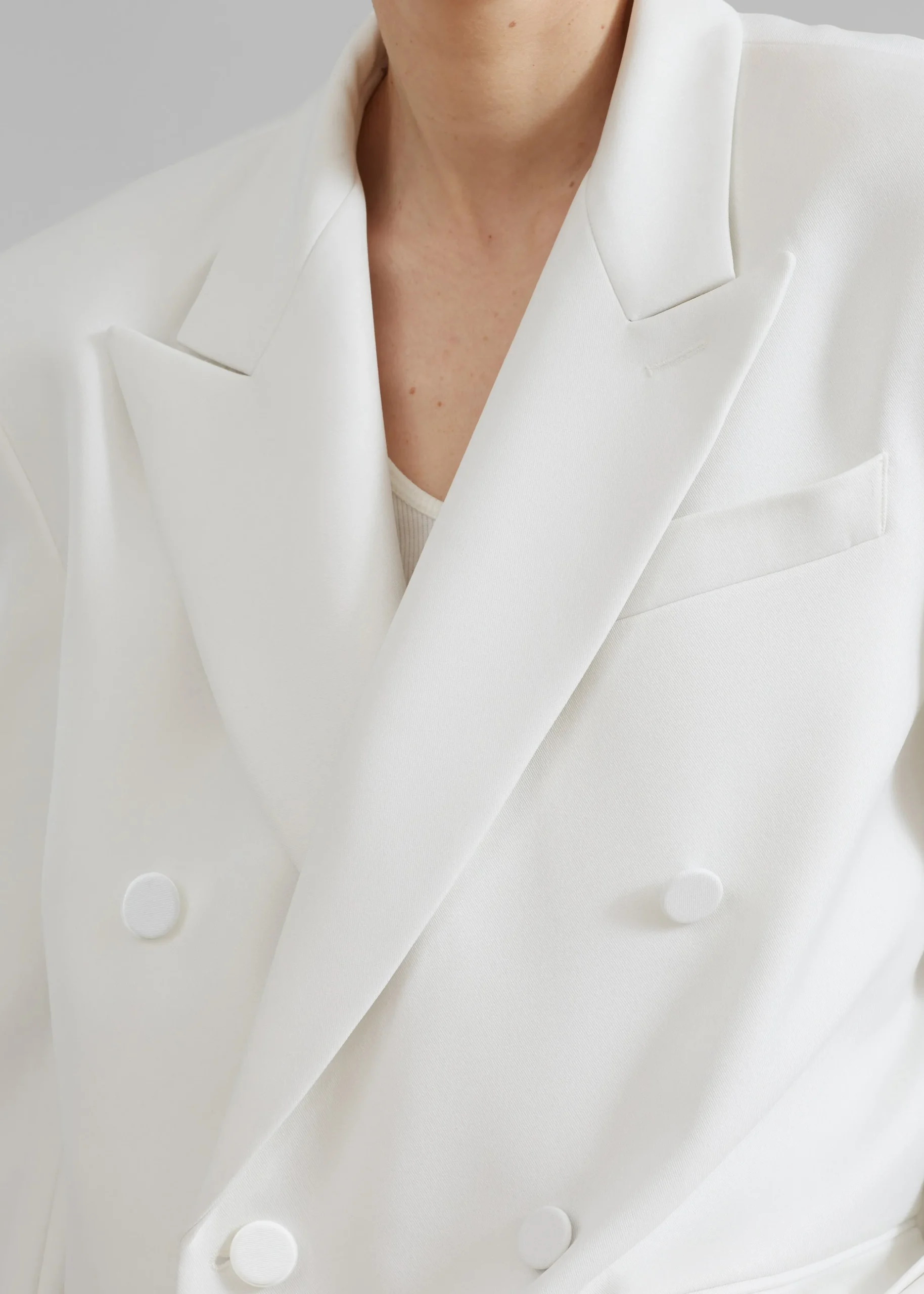 Zia Covered Buttons Blazer