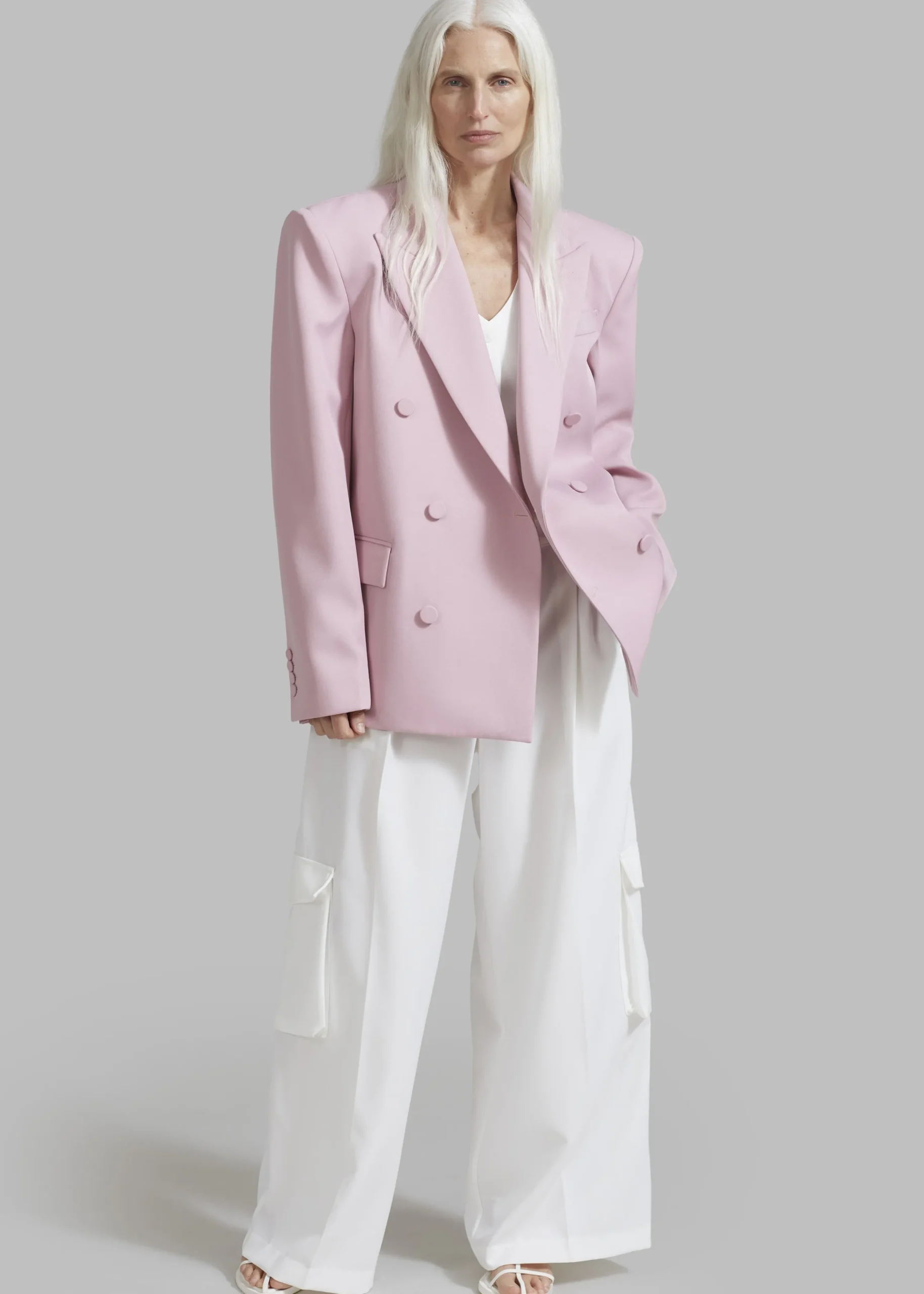 Zia Covered Buttons Blazer