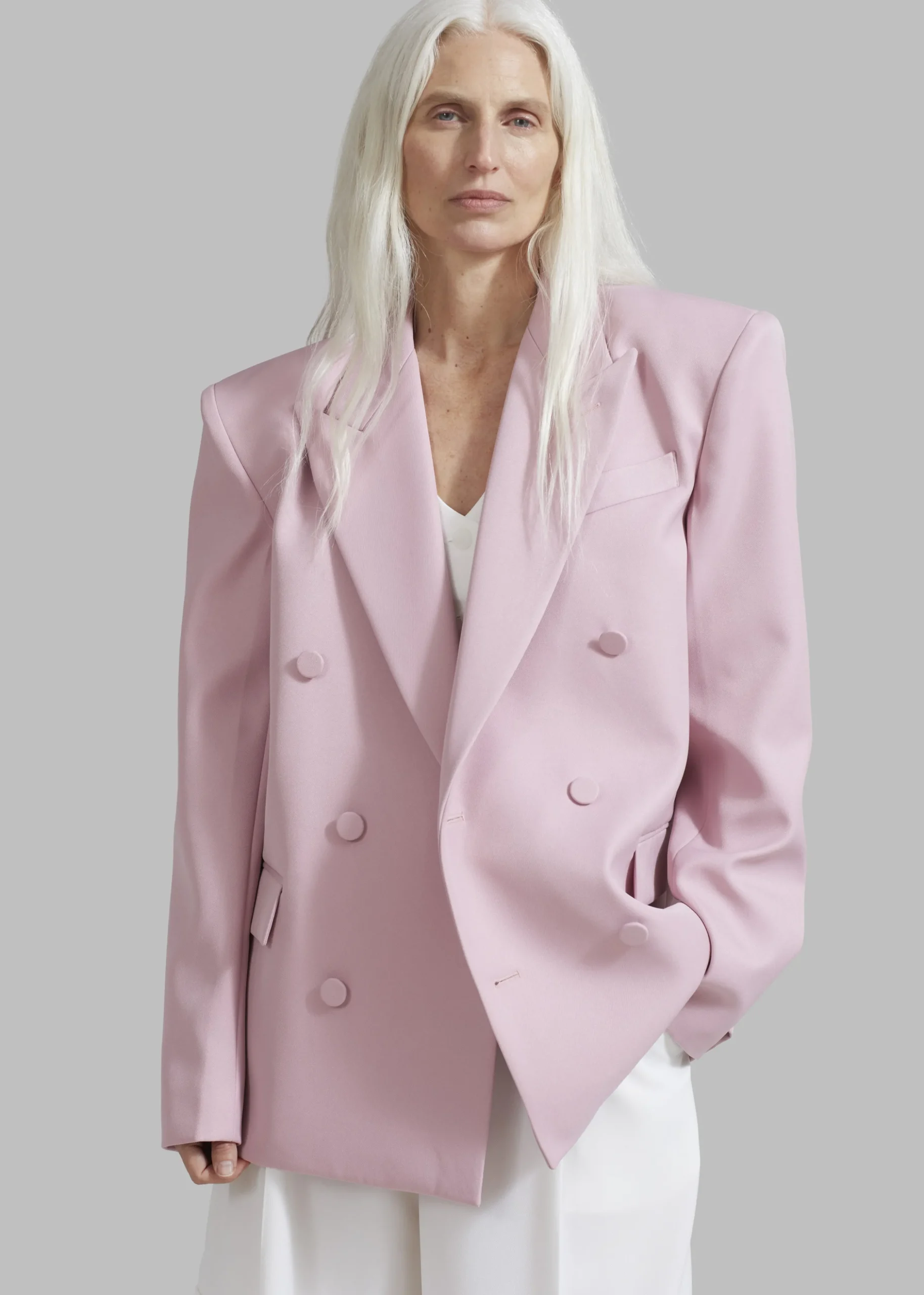 Zia Covered Buttons Blazer