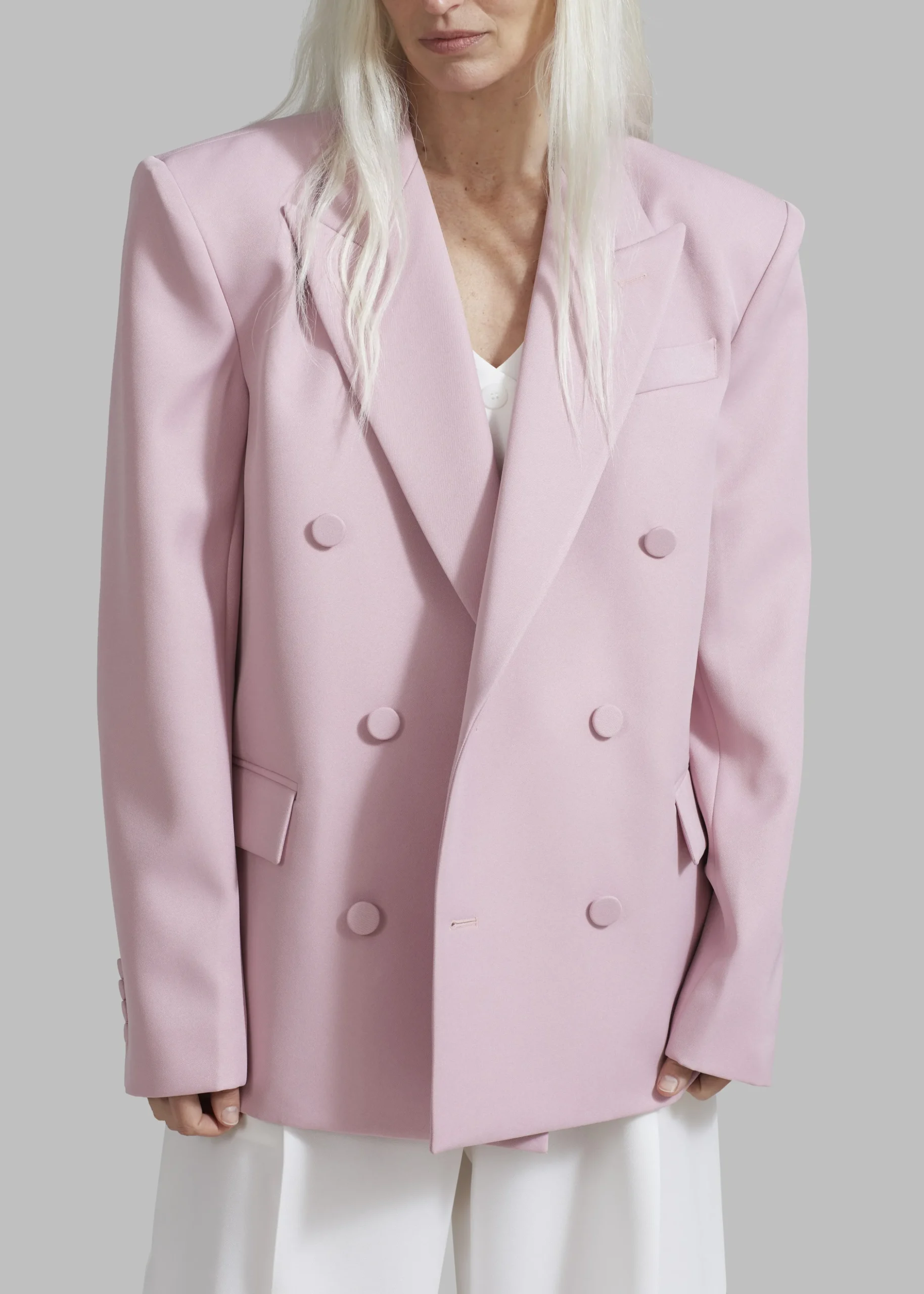 Zia Covered Buttons Blazer